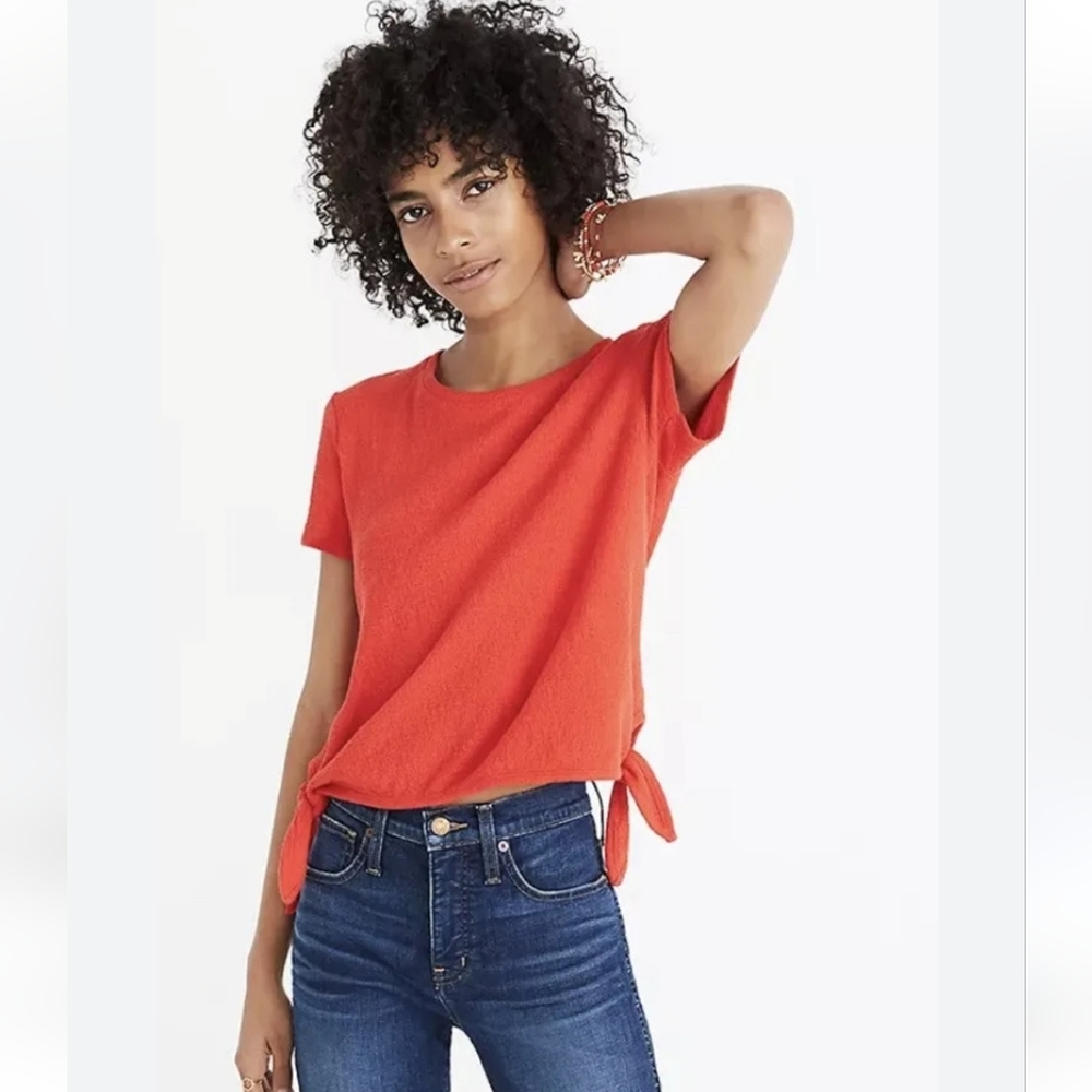 Madewell Texture & Thread Modern Side Tie Top